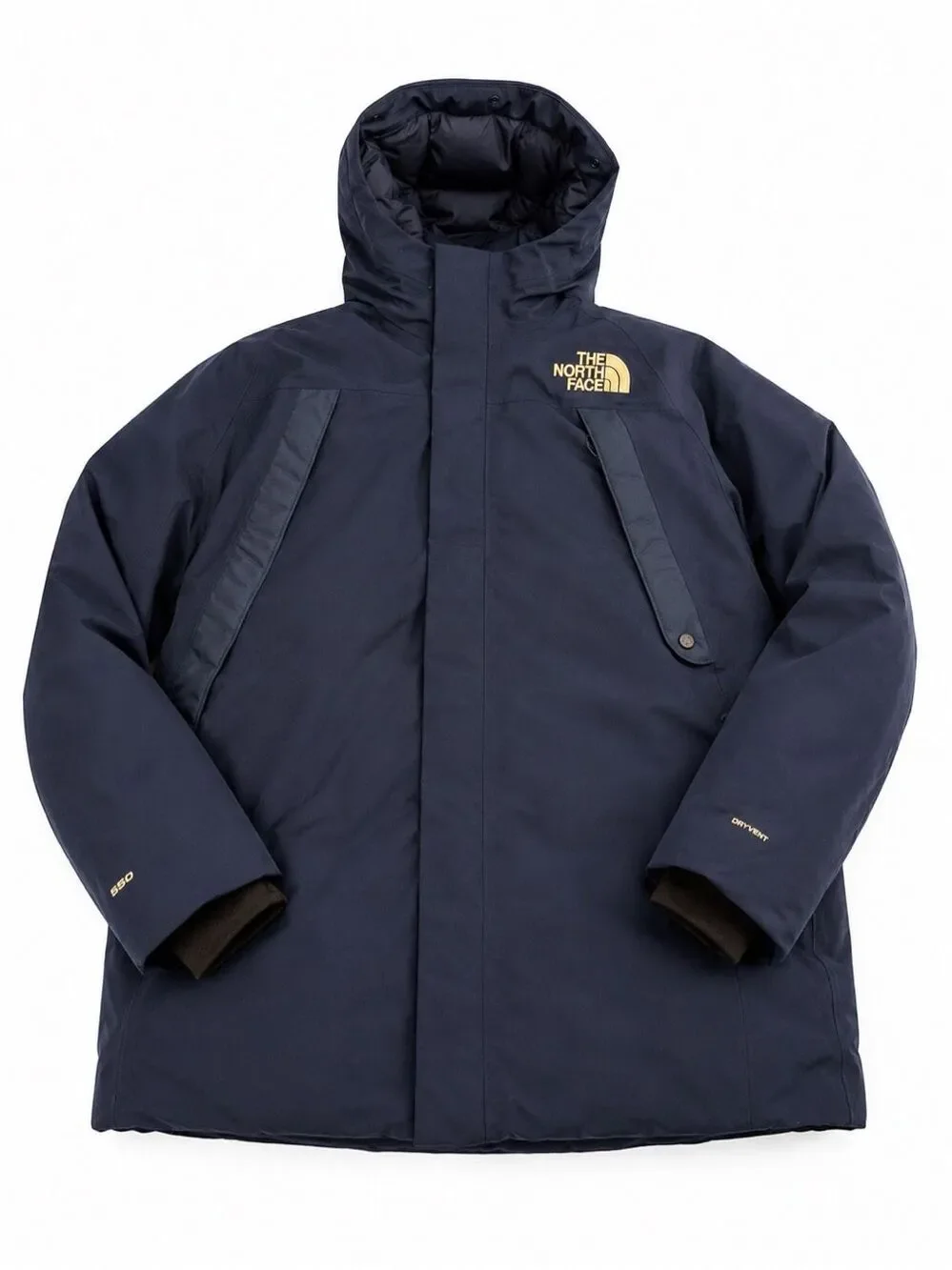 The North Face Men’s Navy Blue 550 Fill DryVent Down Hooded Parka Jacket XL